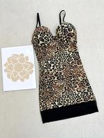 Women's Sexy Multicolor Leopard Print Adjustable Strap Push Up Shapewear Slip, Casual Cami Bodycon Shapewear for Daily Wear, ...