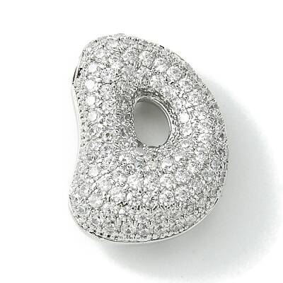 Rack Plating Brass Cubic Zirconia Pendants