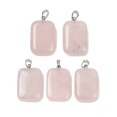 Natural Rose Quartz Pendants