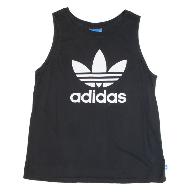 ADIDAS ORIGINALS Womens Vest Black Sleeveless UK 12