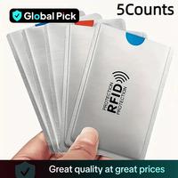 Rfid Blocking Card Sleeves, 5 Counts Anti-theft Nfc Shielded Id & Credit Card Protectors, Men Gifts, Desk Organizer for Home ...