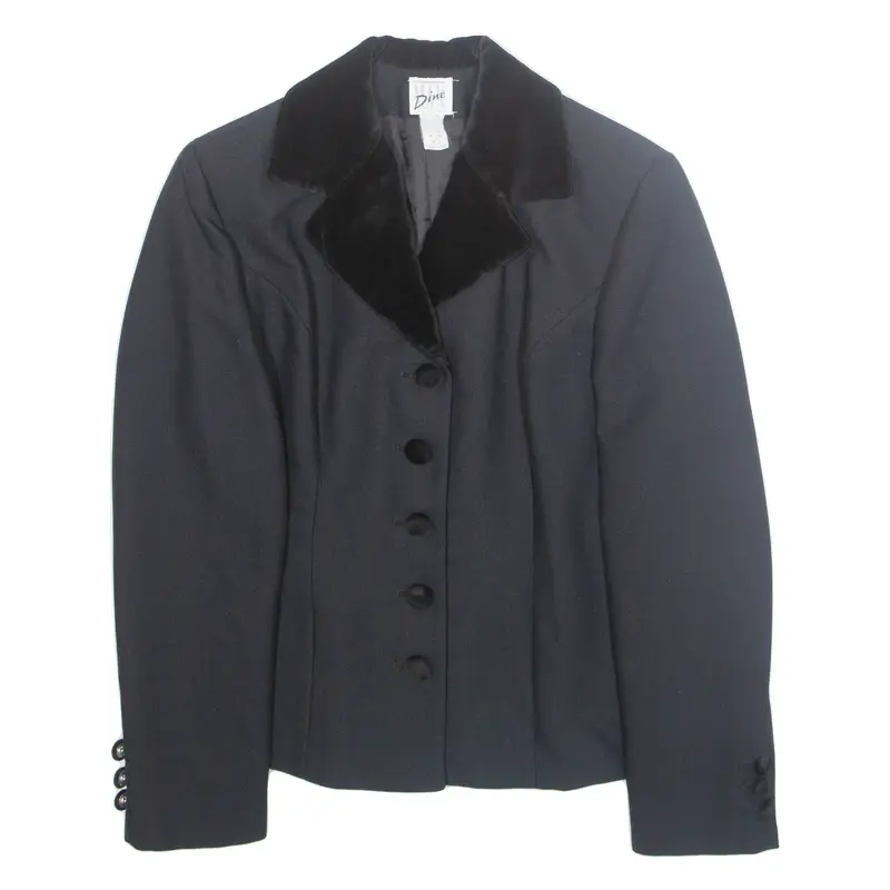 DINE Womens Blazer Jacket Black M