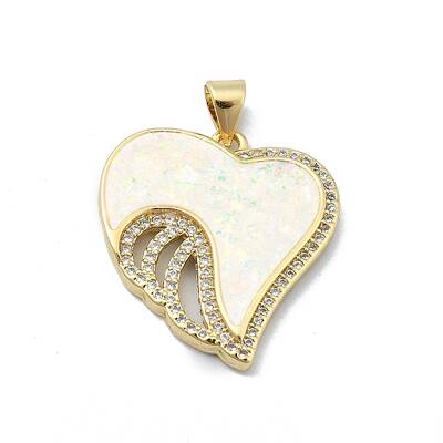 Brass Micro Pave Clear Cubic Zirconia Pendants