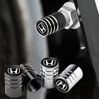 4Pcs Car Metal Wheel Tire Valve Air Stem Cap For Honda Civic Accord Fit Jazz CRV BRV HRV Insight Pilot Passport TYPE-R