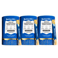 BetterAlt Multi Packs of KSM-66 Ashwagandha Honey Sticks | Promotes Relaxation & Focus | 90 Sticks