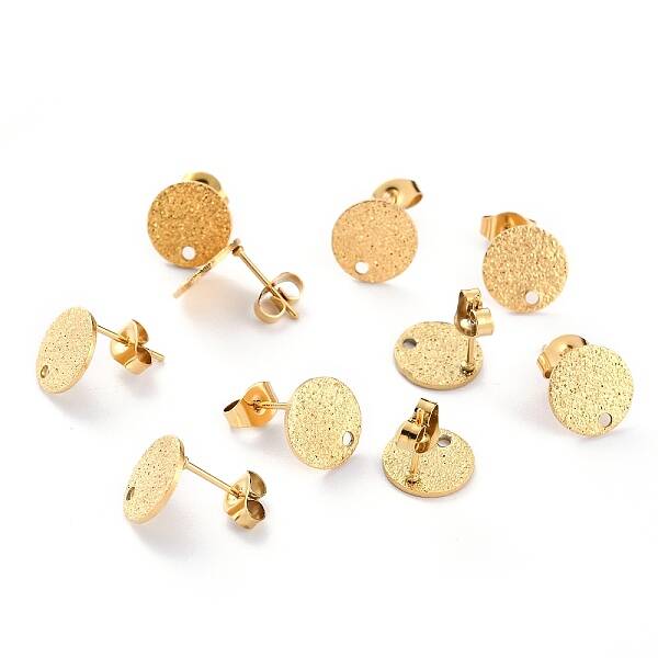 Ion Plating(IP) 304 Stainless Steel Stud Earring Findings