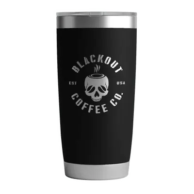 20 OZ Tumbler w/ Logo & US Flag In Black