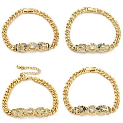 Brass Micro Pave Cubic Zirconia Bracelets