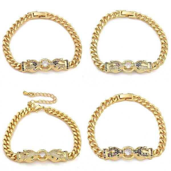Brass Micro Pave Cubic Zirconia Bracelets