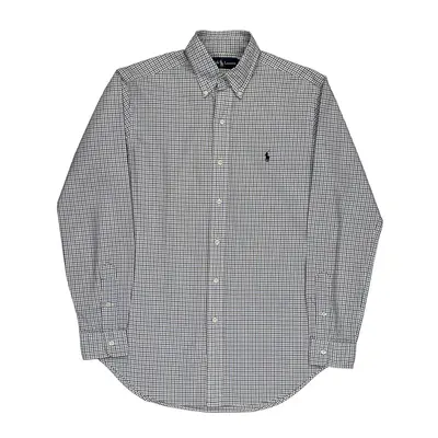 Ralph Lauren Checked Shirt - Small White Cotton | Size: small
