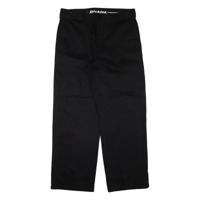 DICKIES Workwear Womens Trousers Black Relaxed Straight W34 L28