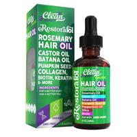 Clean Beauty Hair Oil with Castor Oil Rosemary Oil Batana Oil Pumkin Seed Peppermint Silica Biotin Keratin Oil for Hair Healt...