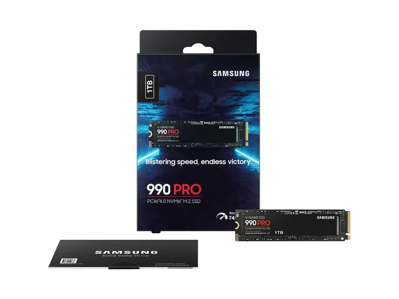 Samsung 990 PRO 1TB PCIe Gen 4.0 x4 NVMe 2.0 M.2 (2280) Solid State Drive (SSD)