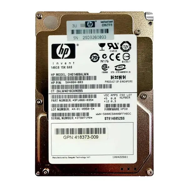9FU066-035 Seagate 146.8GB 6Gb/s SAS 15000 2.5-inch 16MB Hard Drive
