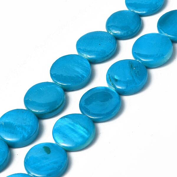 Spray Painted Natural Freshwater Shell Beads Strands