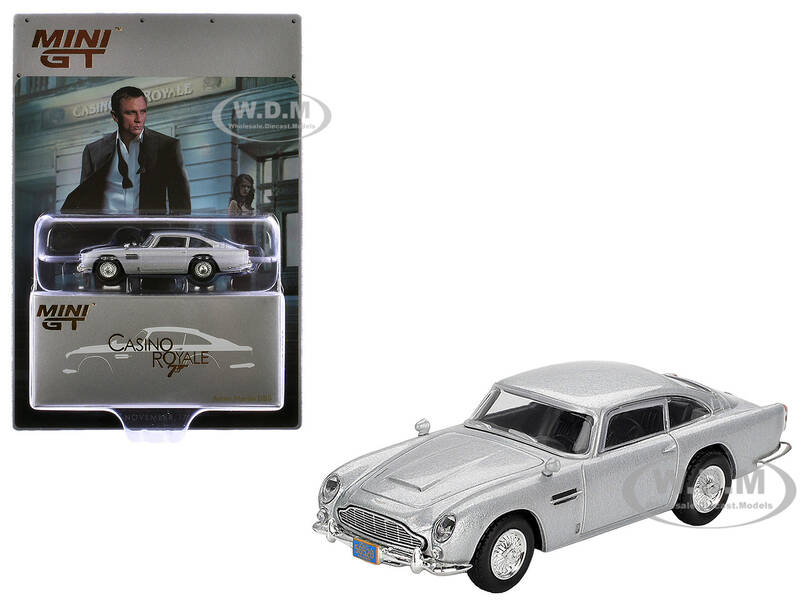 Aston Martin DB5 Birch Silver Metallic 007 James Bond Casino Royale (2006) Movie Limited Edition 1/64 Diecast Model Car by ...