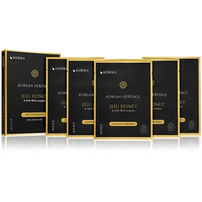 KORIKA Korean Heritage Set of 5 Cleansing Facial Sheet Masks