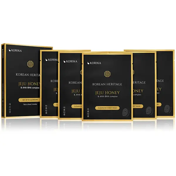 KORIKA Korean Heritage Set of 5 Cleansing Facial Sheet Masks