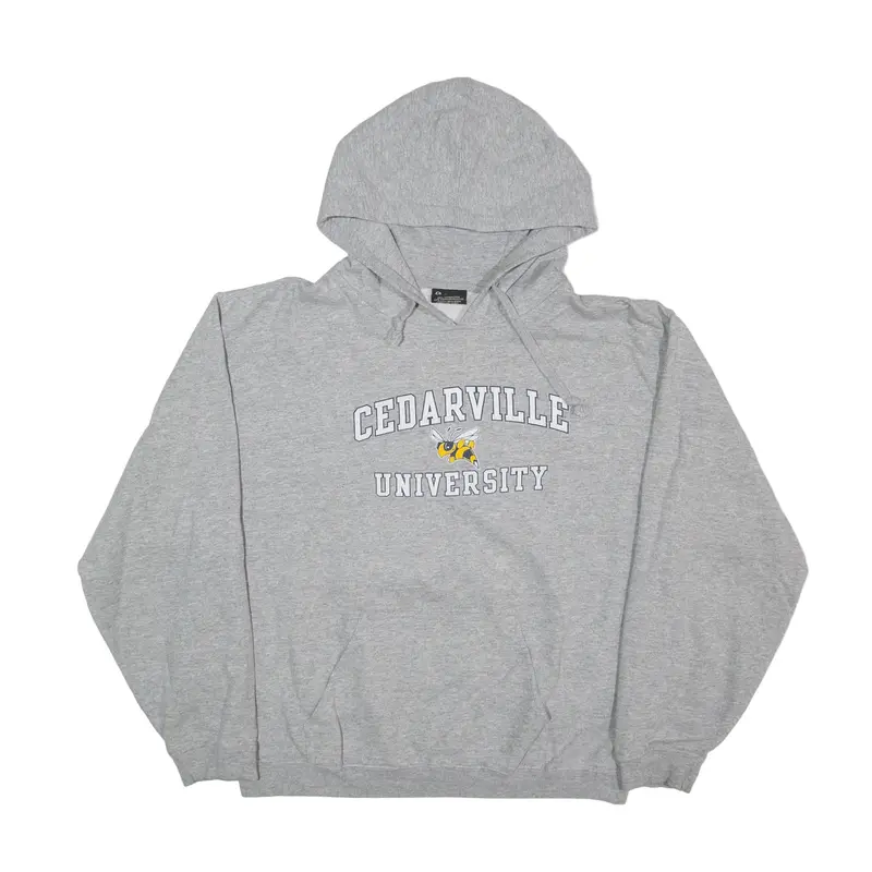GEAR FOR SPORT Cedarville University USA Hoodie Grey Pullover Womens XL
