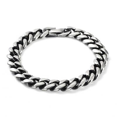 Non-Tarnish 304 Stainless Steel Cuban Link Chains Bracelets for Men