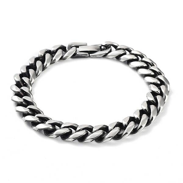 Non-Tarnish 304 Stainless Steel Cuban Link Chains Bracelets for Men