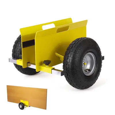 Garvee Panel Dolly Adjustable Drywall Mover 600 LBS Capacity Alloy Steel 10 Inflatable Tires Anti-Scratch Mats All Terrain T...