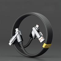 4 in 1 Type-C Charging Data Cable, Multipurpose Phone Fast Charging Data Cable, Multifunctional USB Charging Cable for iPhone...
