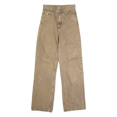 GOOD TIME DENIM High Waist Womens Trousers Brown Regular Bootcut W23 L32