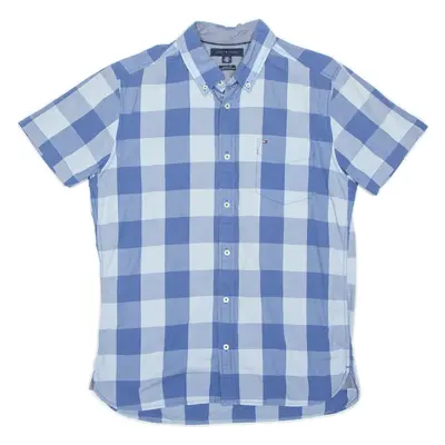 TOMMY HILFIGER Custom Fit Mens Shirt Blue Check L