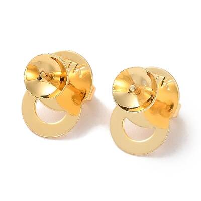 Rack Plating Brass Stud Earring Settings