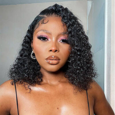 Deep Wave Short Bob Lace Front Wig | BGM Hair