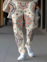 Men's Ethnic Pattern Print Pants, Regular Fit Casual Comfy Trousers for Daily Wear, Men's Bottoms for Summer, Bohemian Trouse...