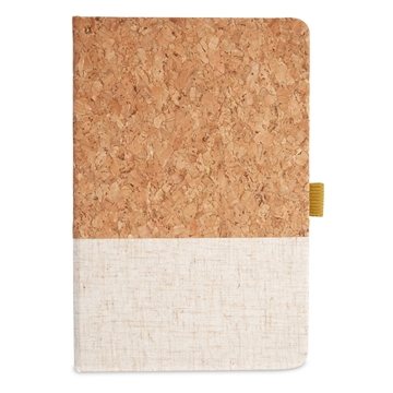 50 Promotional Hard Cover Cork And Heathered Fabric Journal - ...
