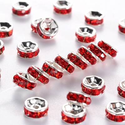 Brass Grade A Rhinestone Spacer Beads