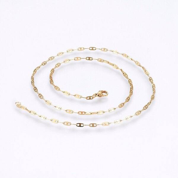 304 Stainless Steel Mariner Link Chain Necklaces