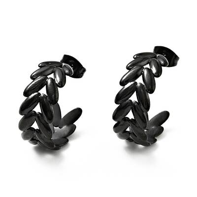 Leaf Wrap Stud Earrings