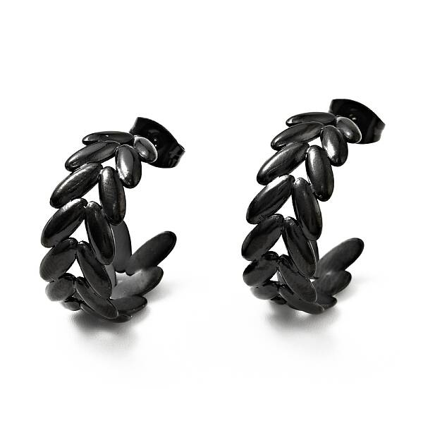 Leaf Wrap Stud Earrings