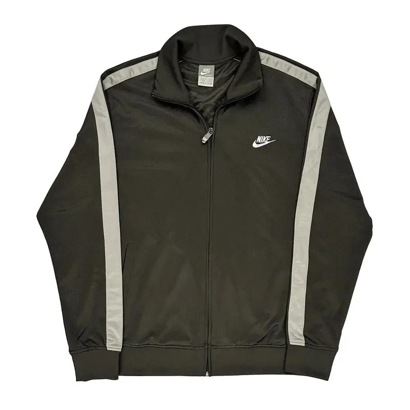 Nike Track Jacket - Large Grey Polyester