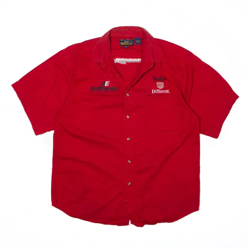 BLUE GENERATION Evernham Motorsports Racing Plain Shirt Red Short Sleeve Mens M