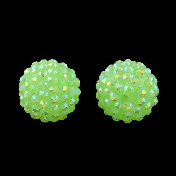 AB-Color Resin Rhinestone Beads