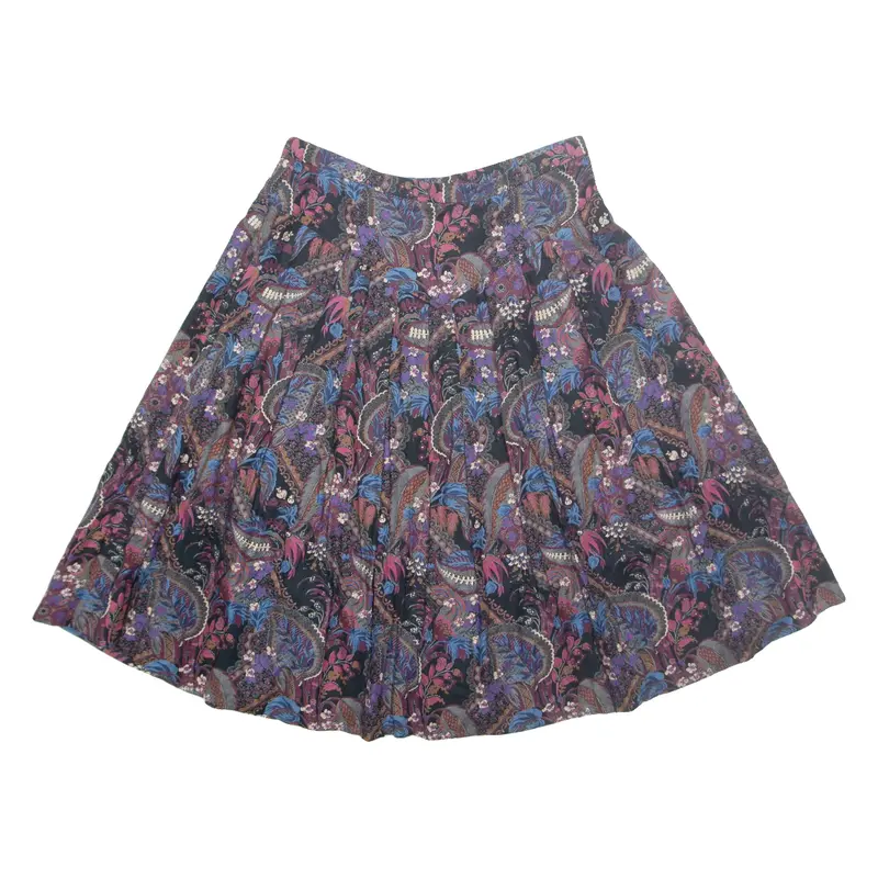 Womens A-Line Skirt Blue Midi Crazy Pattern M