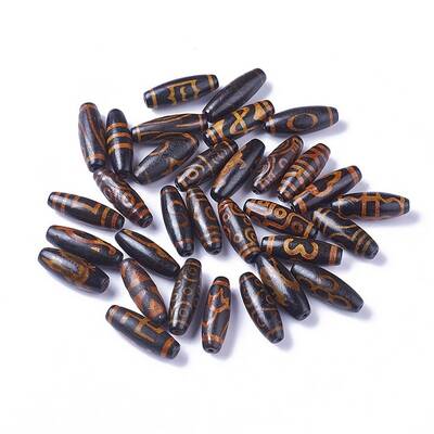 Tibetan Style Mixed Pattern dZi Beads