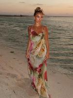 Women's Floral Print Dress, Bohemian Chic Fashion Casual Dress for Daily Holiday Vacation Wear, Women Boho Dress for Summer, ...