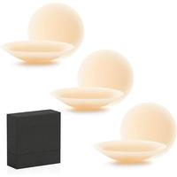 3 Pairs Cakes Nipple Covers No Show, Sticky Nipple Pasties for Women Silicone Reusable Adhesive Breast Petals