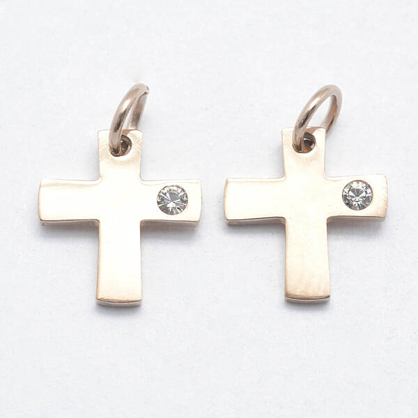 316 Surgical Stainless Steel Tiny Cross Charms