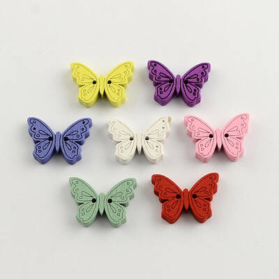 2-Hole Dyed Wooden Buttons