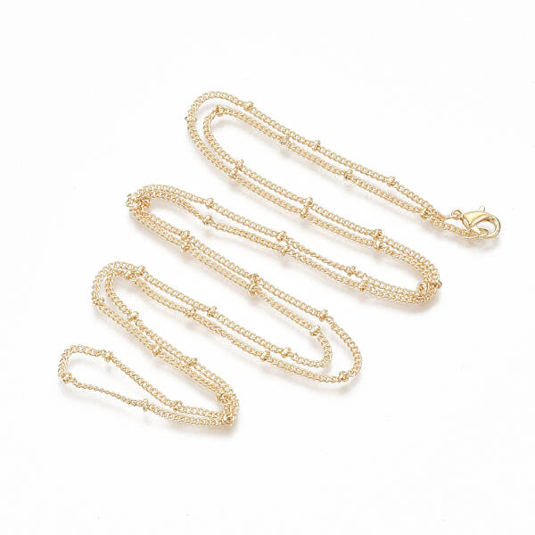 Brass Coated Iron Curb Chain Necklace Making