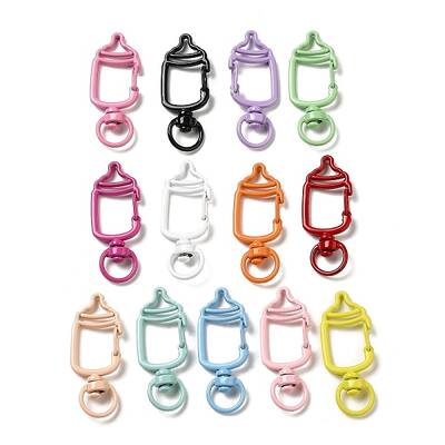 Spray Painted Alloy Swivel Clasps
