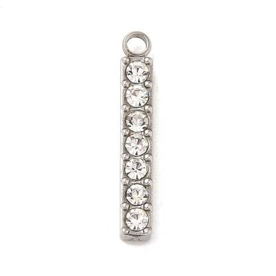 304 Stainless Steel Rhinestone Pendants