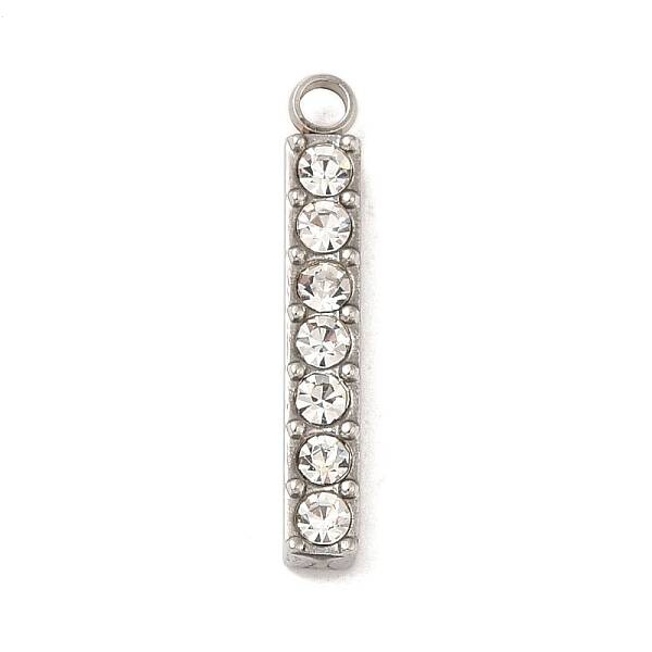 304 Stainless Steel Rhinestone Pendants